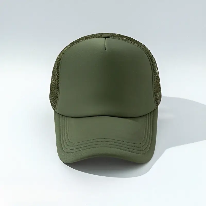 Olive green net cap
