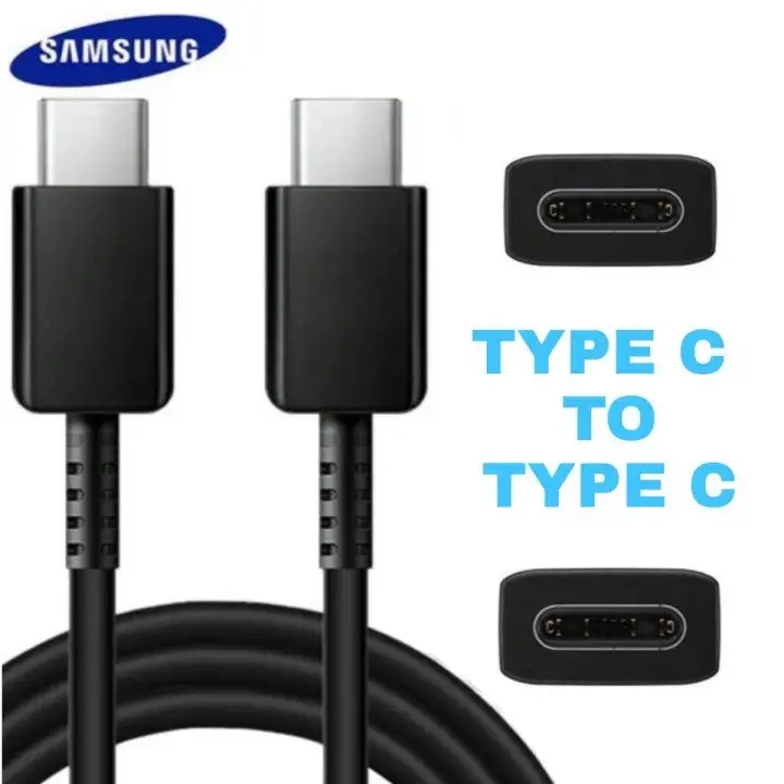 Original Samsung Galaxy USB Type-C to Type-C Fast Charging Cable - Compatible with all 25W 45W Chargers - Super fast PD Cable (USB-C to USB-C)