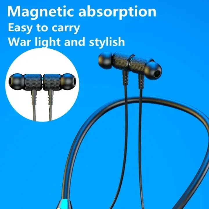 Original Wireless Earbuds In Ear Headphones Bluetooth Earphone Neckband Hanging Ear Soft Silicone Sport Earbuds HD Stereo Headset handsfree Magnetic