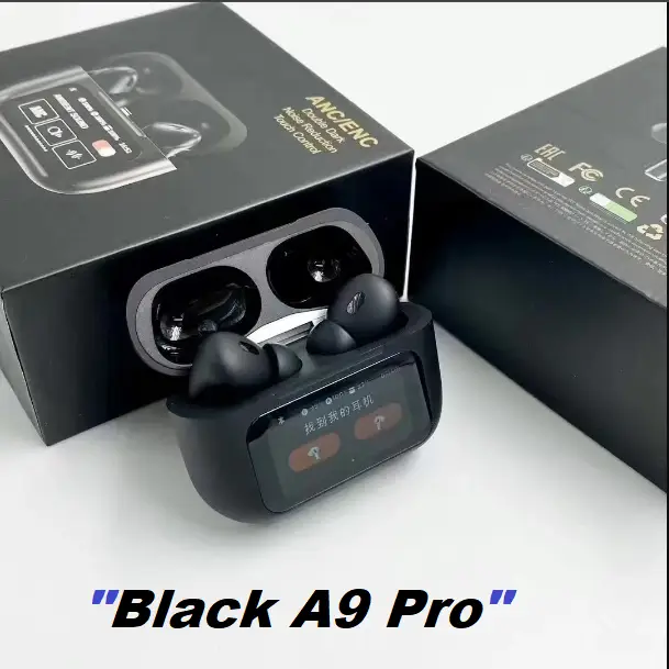 A9 Pro Black LED Touch Screen Display Airpods for Android