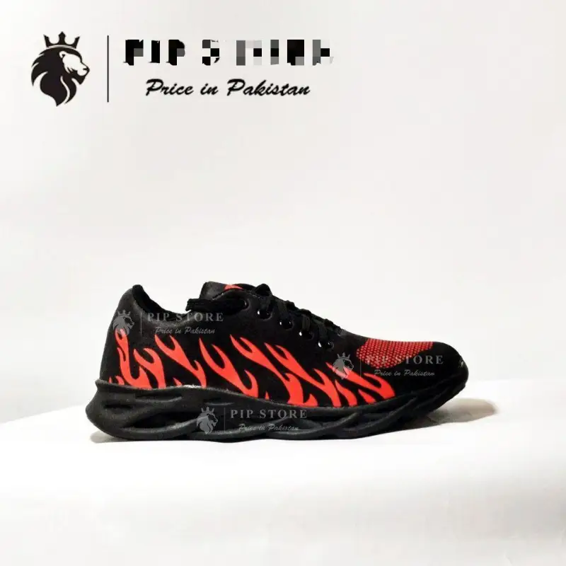 Men's Rubber Comfortable Joggers Red Fire