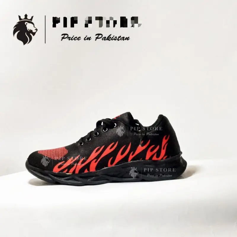Men's Rubber Comfortable Joggers Red Fire