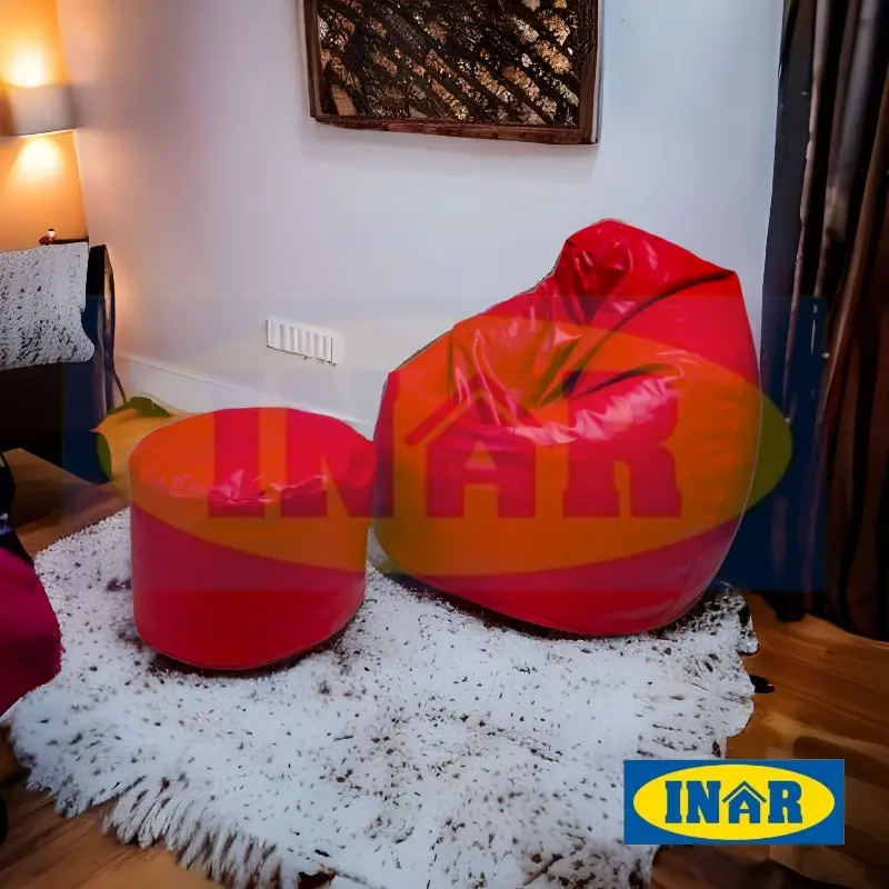 XXXL Elegant Leatherite Bean Bag with Foot Rest