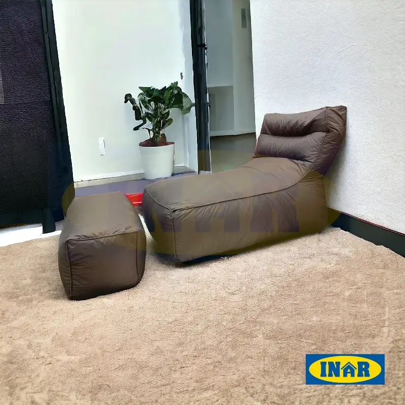 Brown Parachute Lounger with Foot Rest