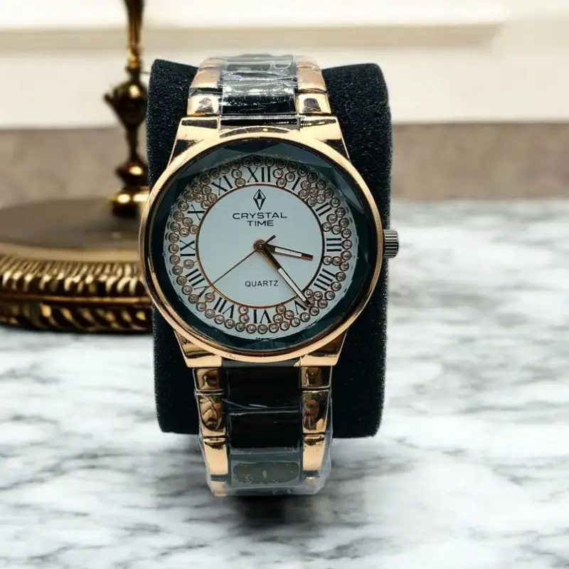 Crystal Time Womens Luxury Quartz Watch