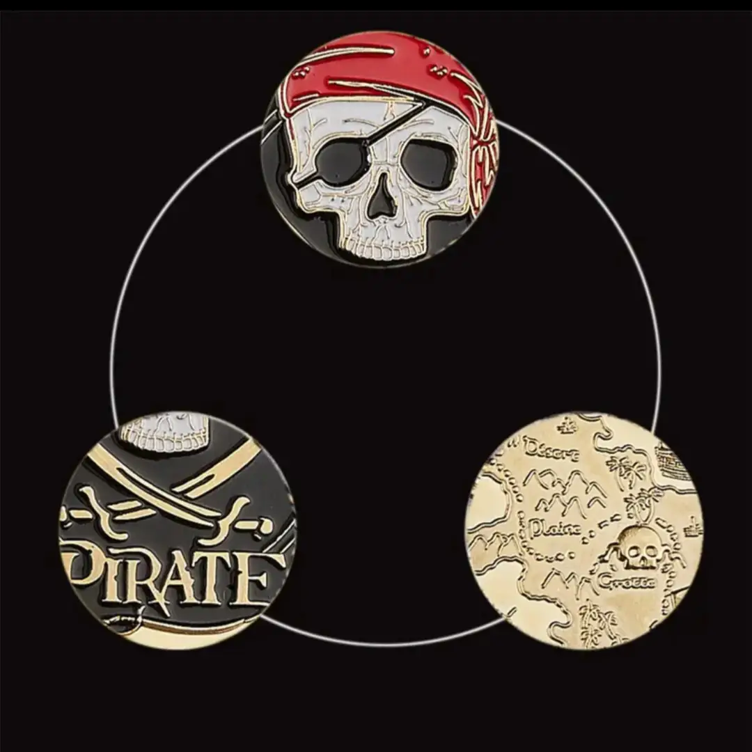 Carved Metal Card Weight Coins