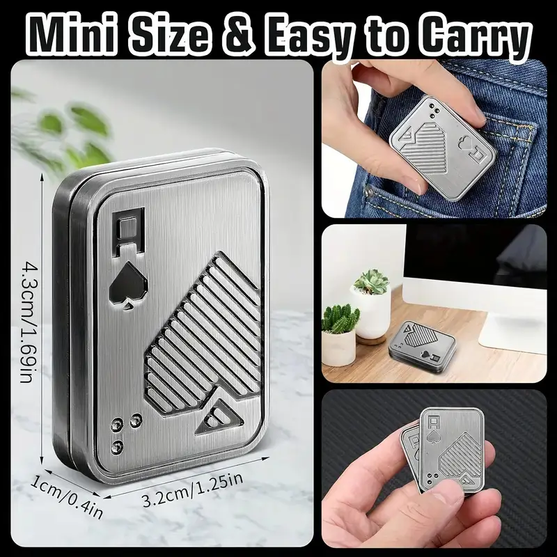 EDC Metallic Fidget Sliders (Owl/Poker)