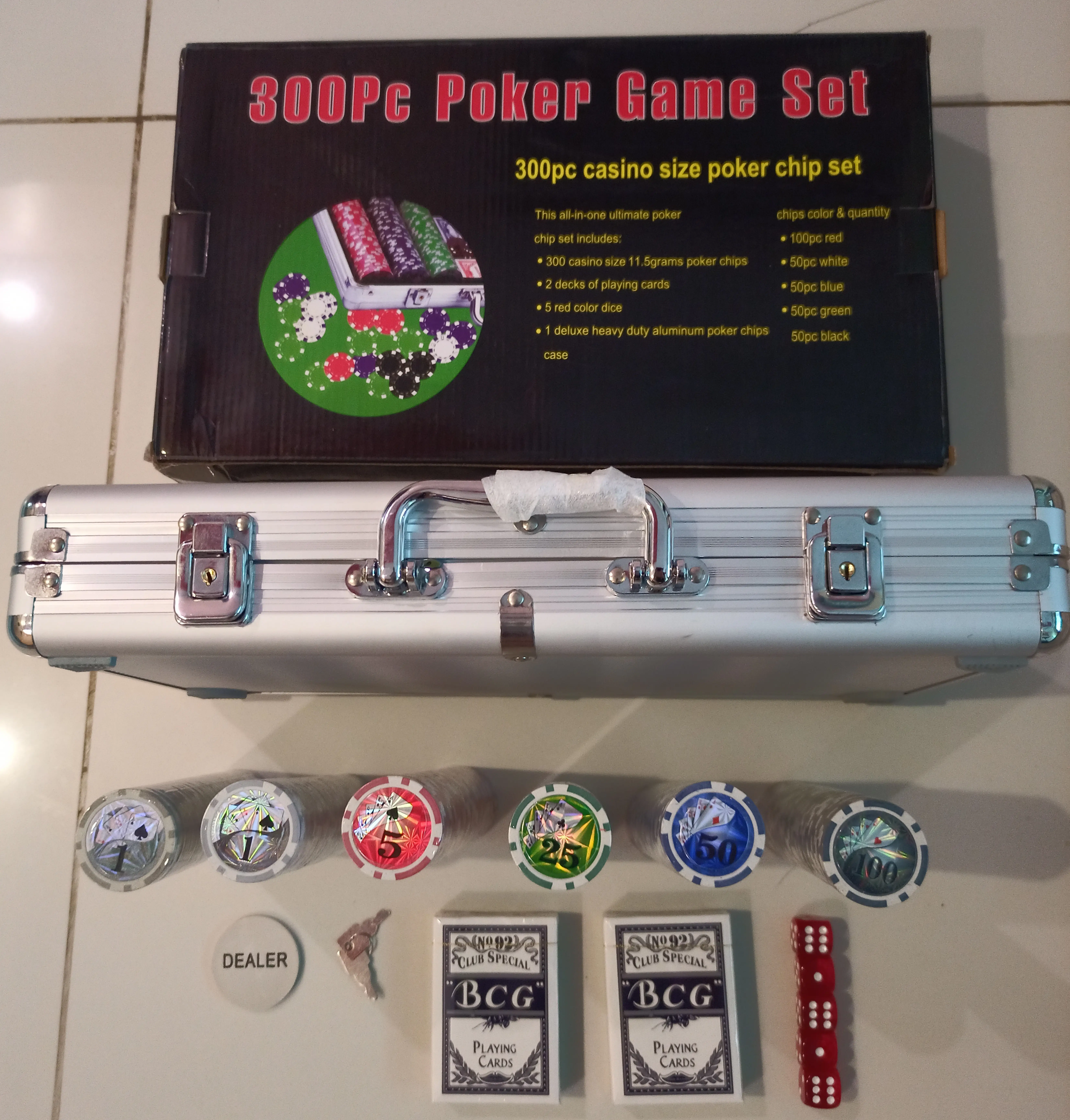 Premium Poker Chips Briefcase (300/500)