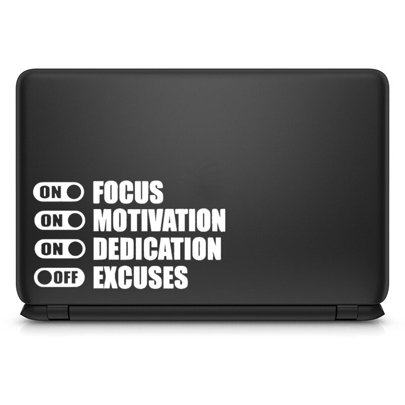 Motivation Quote Switch Vinyl Decal Laptop Sticker, Laptop Stickers by Zain