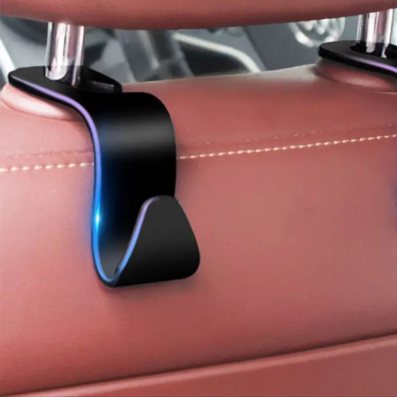 2 PCS Universal ABS Plastic Car Seat Back Hook Car Accessories Interior Portable Hanger Holder Storage for Car Bag Purse Cloth Hanging