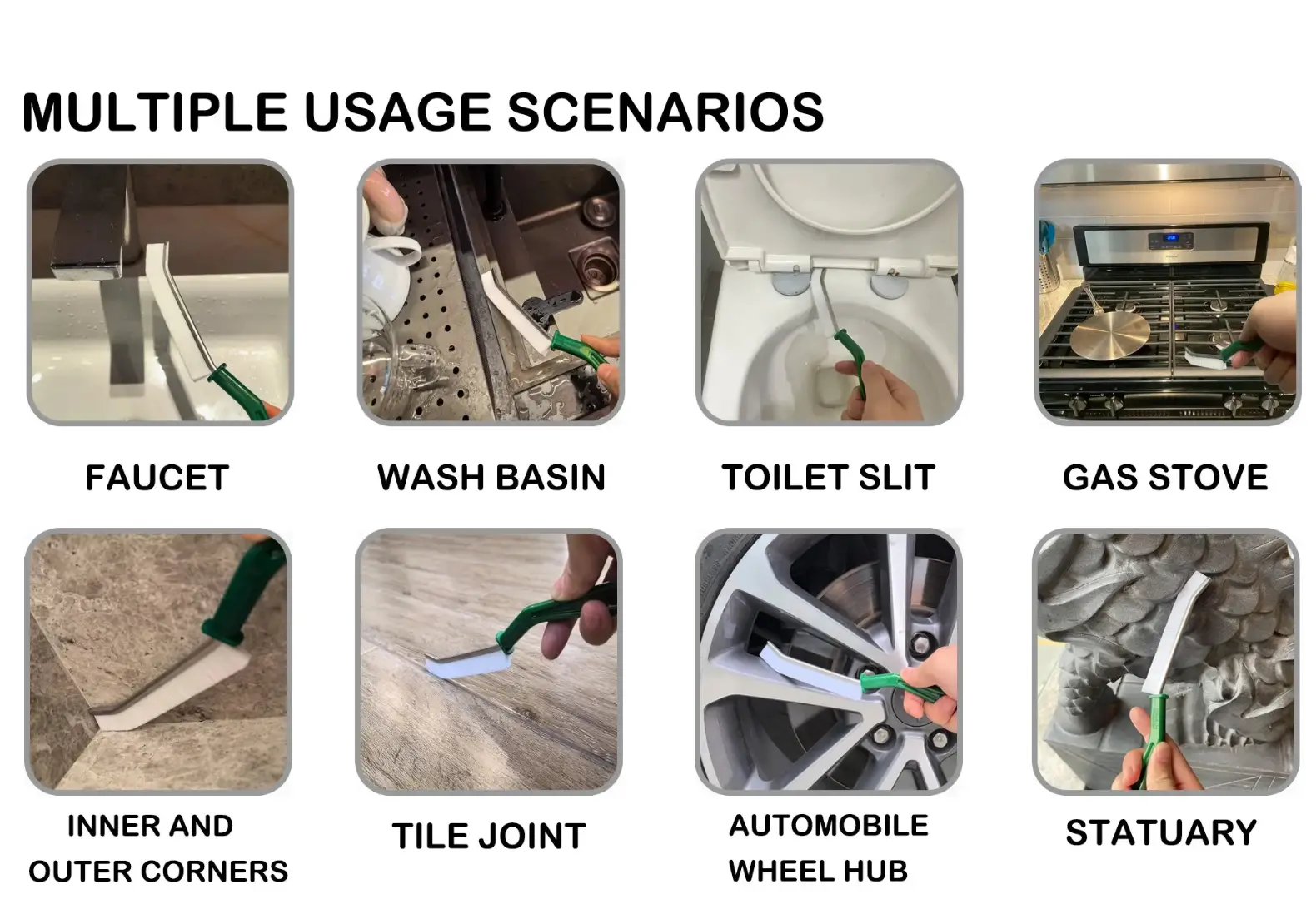Multipurpose Grout windows bristled crevice cleaning accessories brush for home, kitchen gadgets car cleaning tool exterior interior cleaning washroom cleaning washbasin cleaning tiles cleaning floor cleaning tool