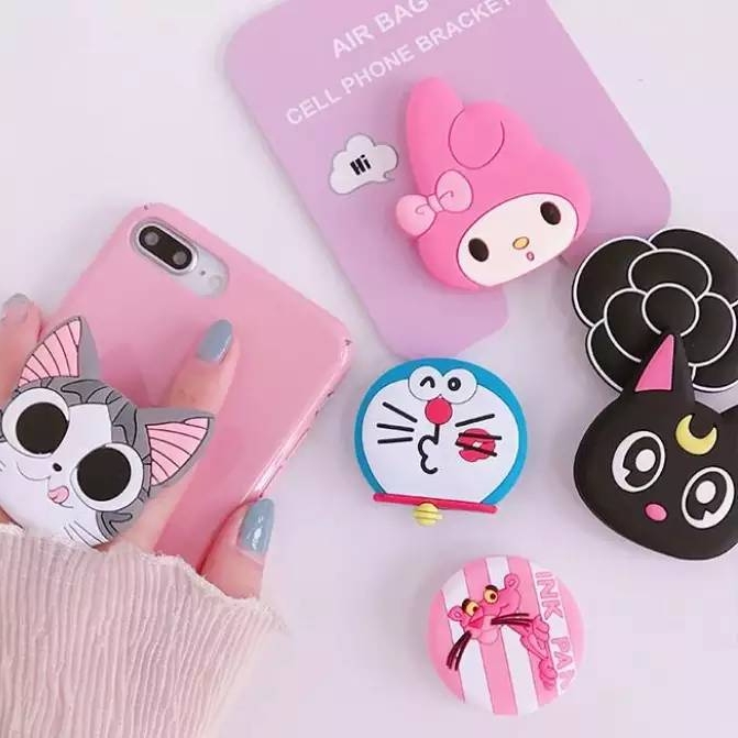 Cute 3D Pop Socket Stand Finger Holder for Mobiles for Girls