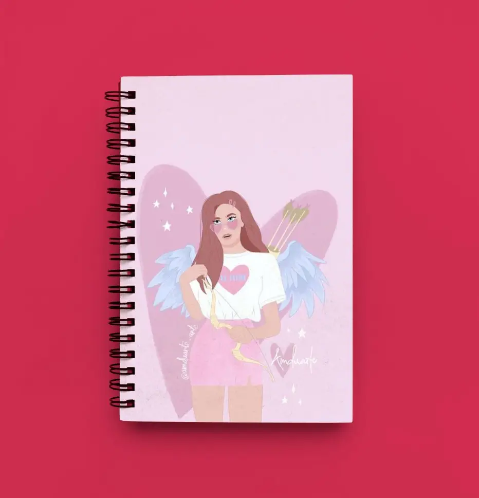 Cute Illustrated Spiral notebook for Girls-A5 size -Printed cover back & front