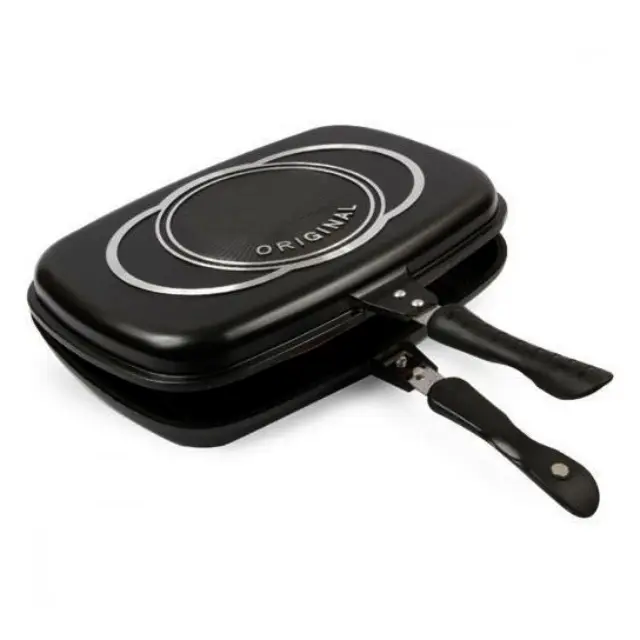 Premium Original Casting 36cm Aluminum Non-Stick Double Grill Pan