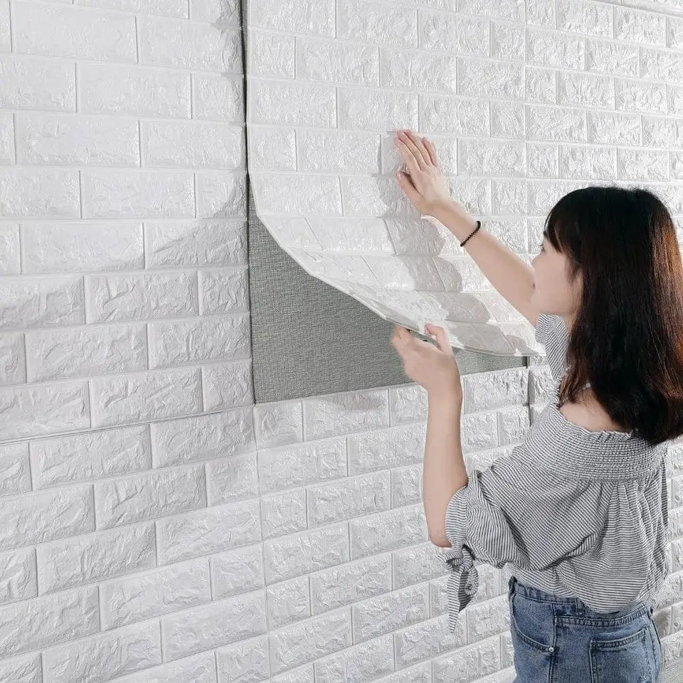 3D Brick Wall Sticker  Self-Adhesive Foam Wallpaper for Home & Office Decor