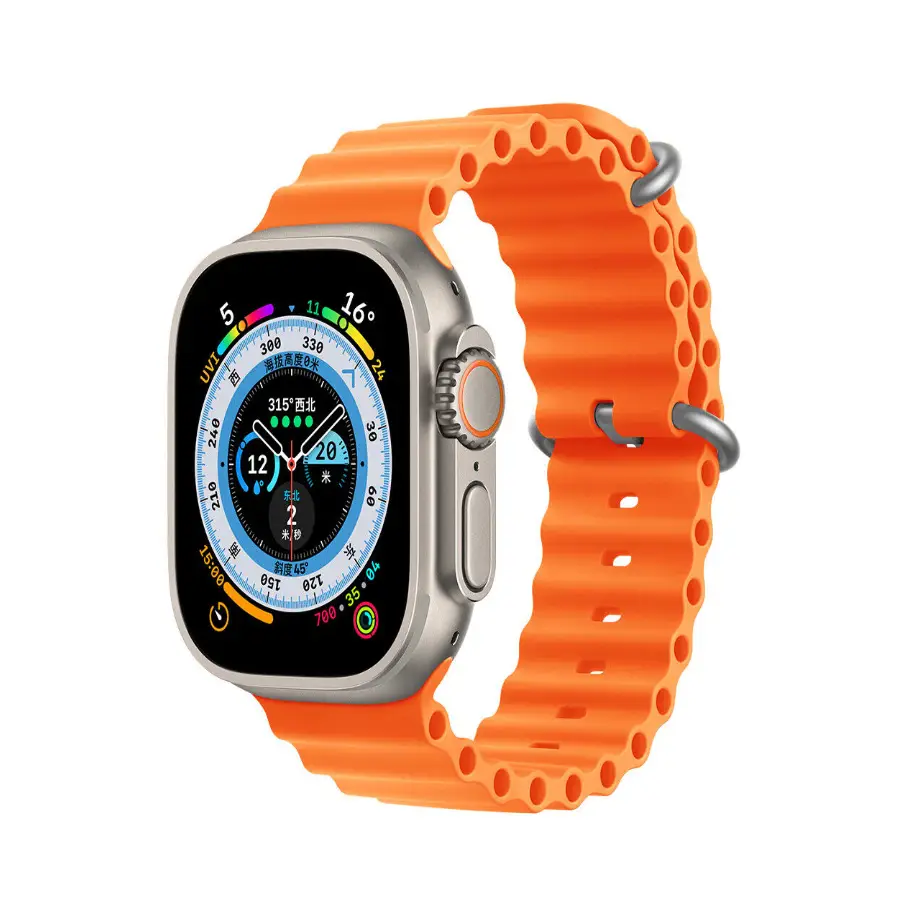 Silicone Ocean Band Strap for Smart Watch Ultra 8 7 6 5 4 SE 45mm 49mm 44mm 42mm