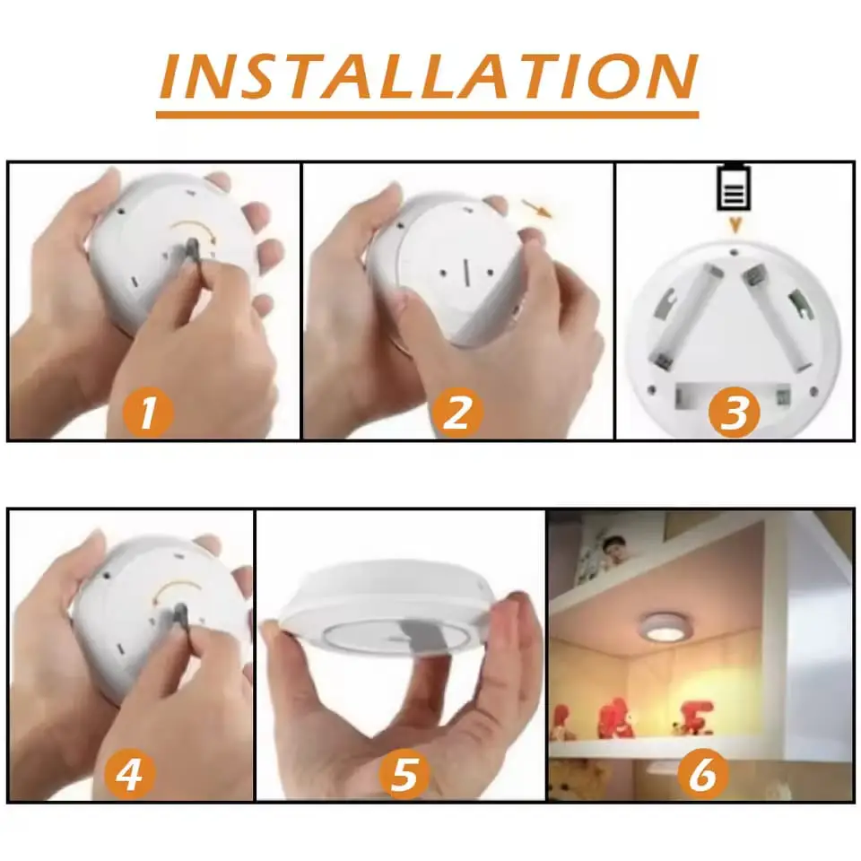 Smart Wireless Remote Control Night Light Decorative Kitchen Closet Staircase Aisle Bathroom Lighting Mini LED Lights