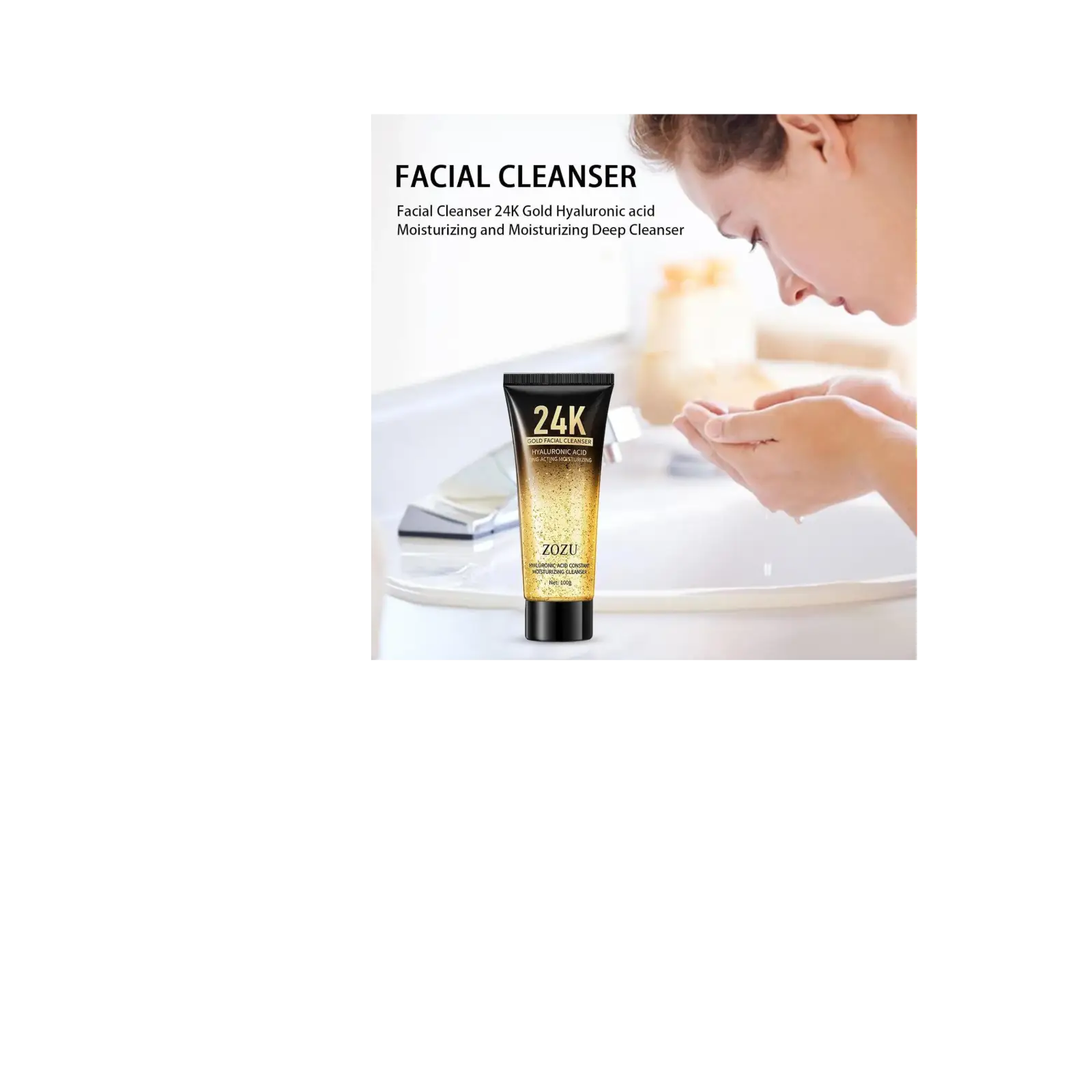 24k Gold Cleanser.. | 24K Gold Hyaluronic Acid Facial Cleanser 100g.....