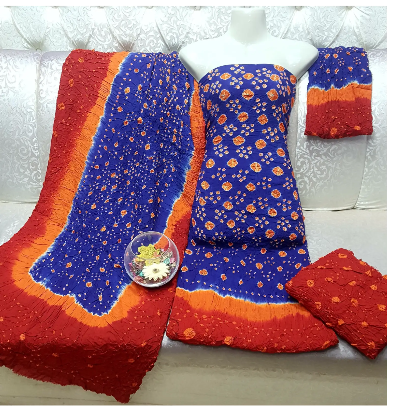 Royal Bahawalpuri Chunri 4PC Lawn Suit  Handcrafted Elegance