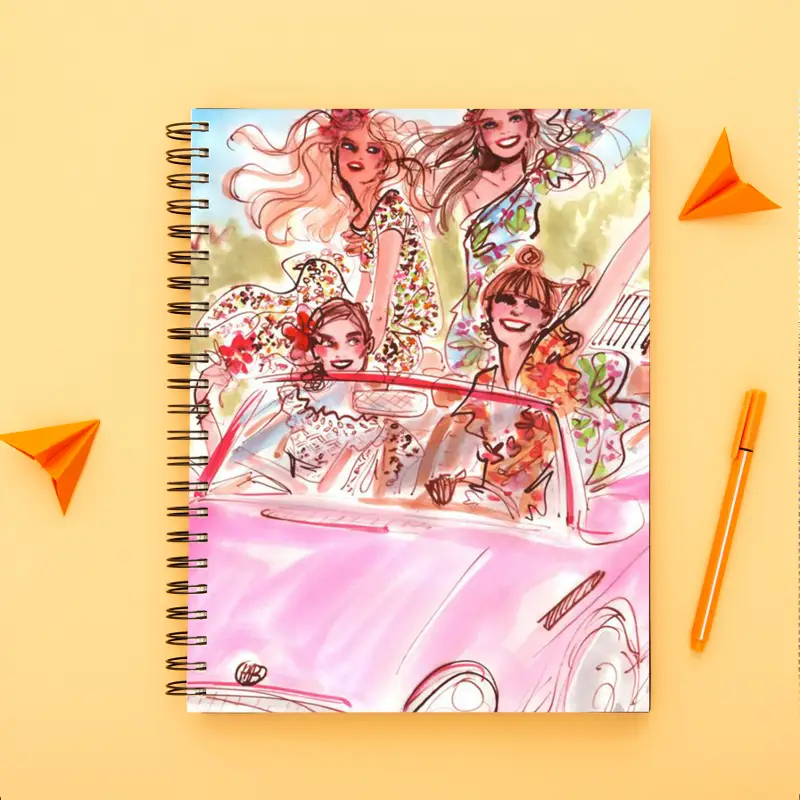 BFF collection-Spiral notebook for Girls-A5 size -Printed cover back & front