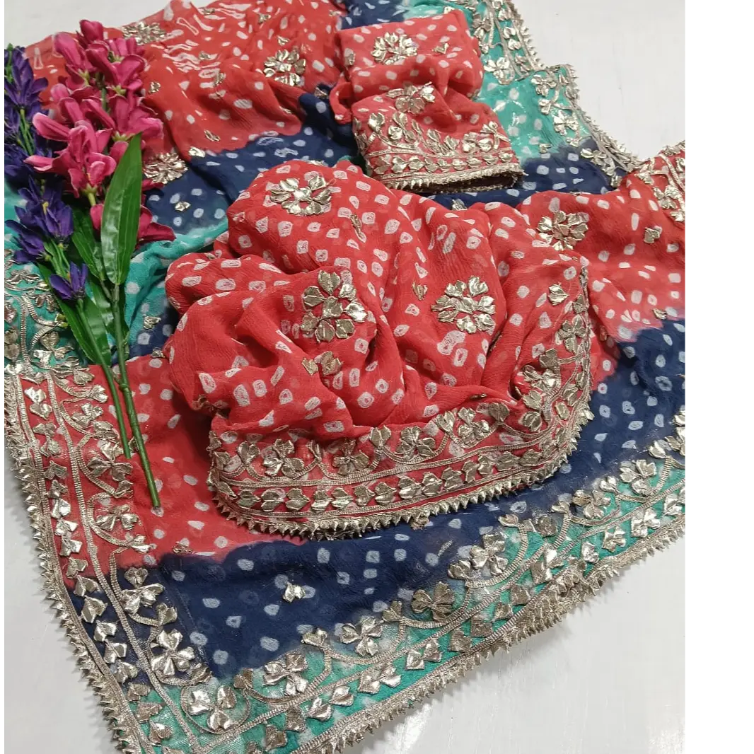 Chunri LCD Gotta 2PC Suit  Pure PK Karinkal Chiffon | Royal Festive Edition