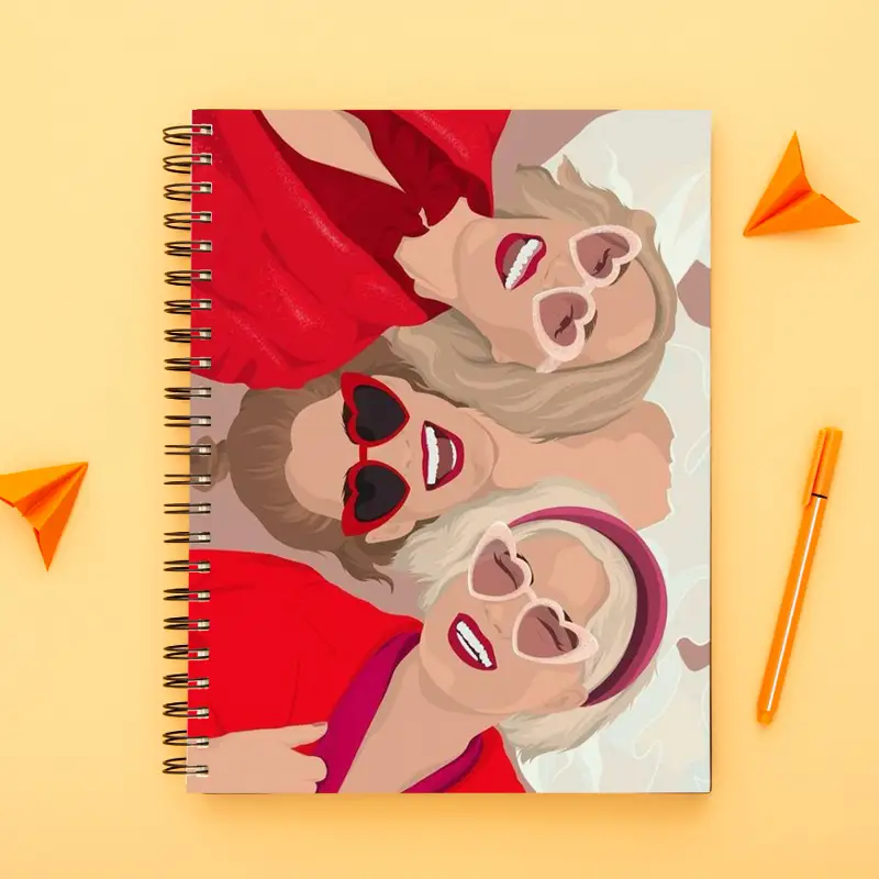 BFF collection-Spiral notebook for Girls-A5 size -Printed cover back & front