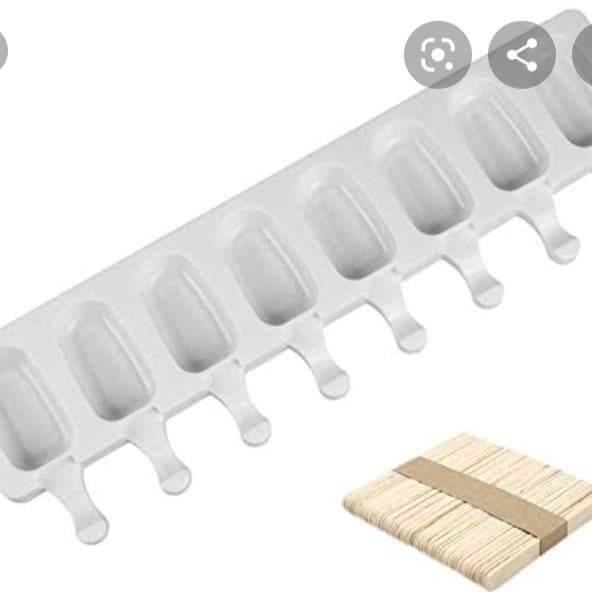 Silicone 8 Cavity Popsicle Mold Available