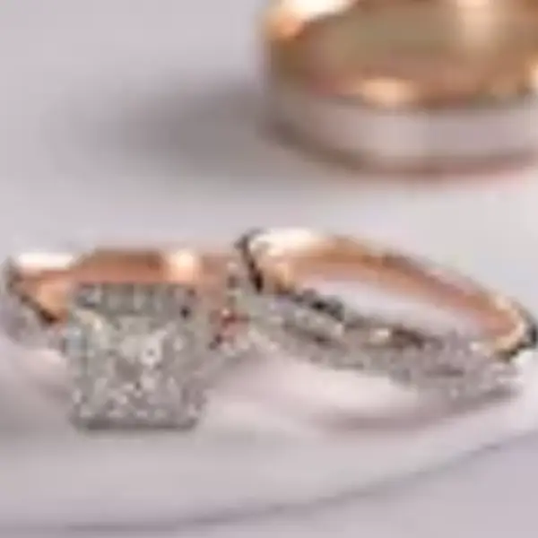 Charm Couple Rings Men Stainless Steel Rings Rhinestones Zircon Women