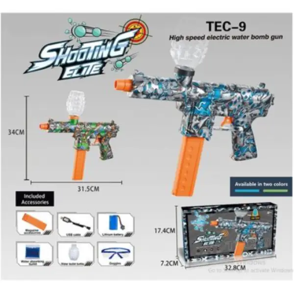 TEC-9 High-Speed Electric Water Bomb Gun - Ultimate Summer Blast