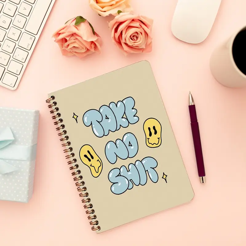 Cute Illustrated Spiral notebook for Girls-A5 size -Printed cover back & front