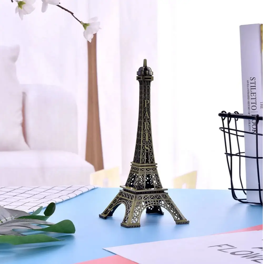 Eiffel Tower Showpiece Metal Eiffel Tower Eiffel Tower Figurine Metal Paris Eiffel Tower Metal Craft Famous  Landmark Building Metal Statue For Gift & Home
