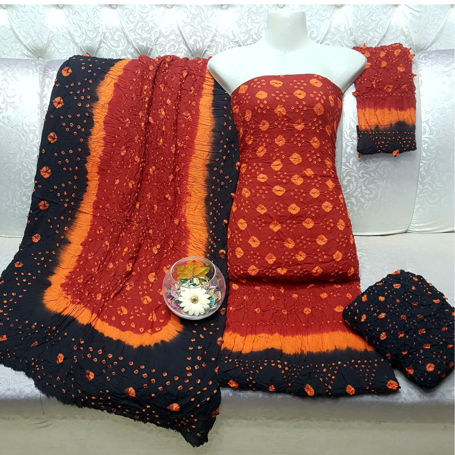 Royal Bahawalpuri Chunri 4PC Lawn Suit  Handcrafted Elegance