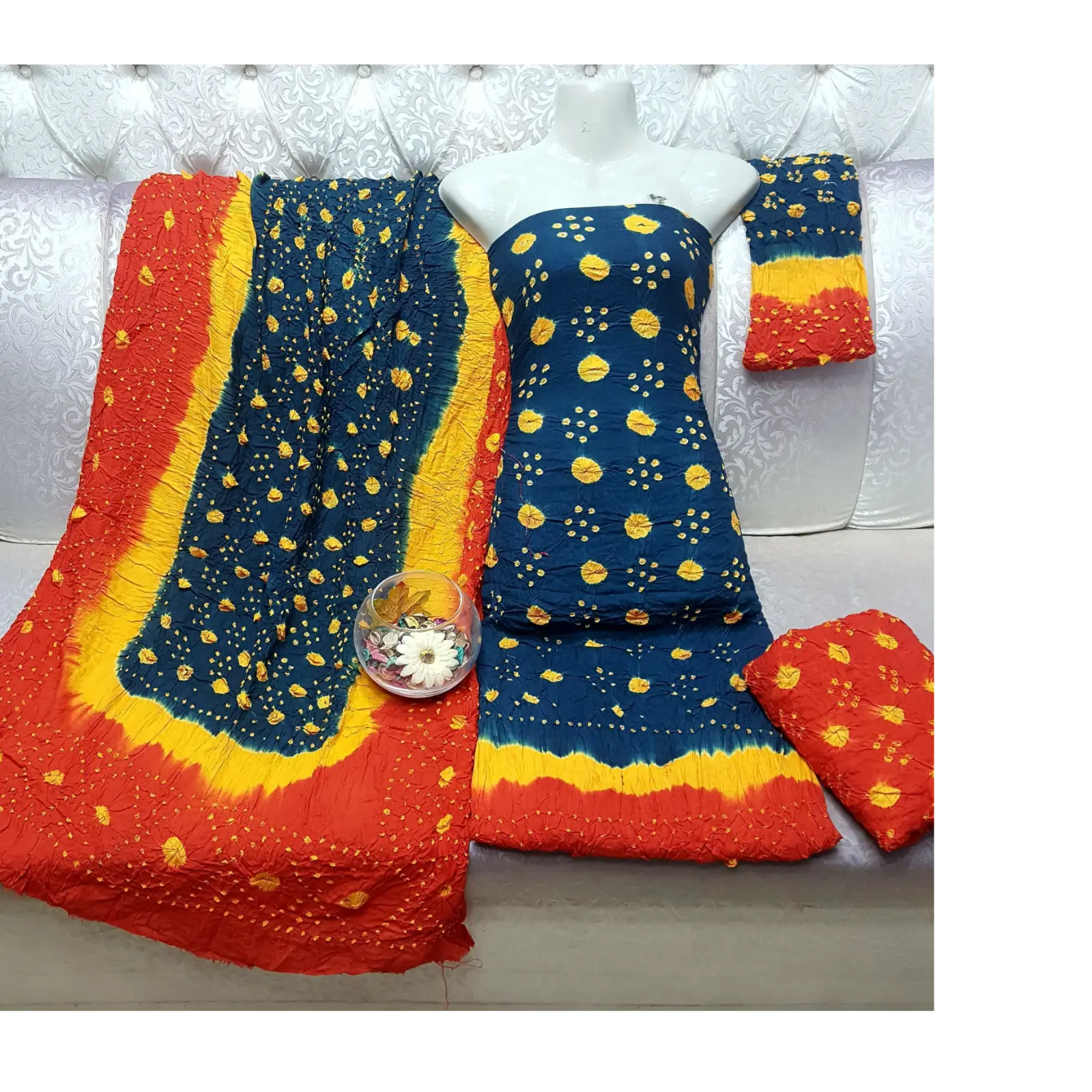 Royal Bahawalpuri Chunri 4PC Lawn Suit  Handcrafted Elegance