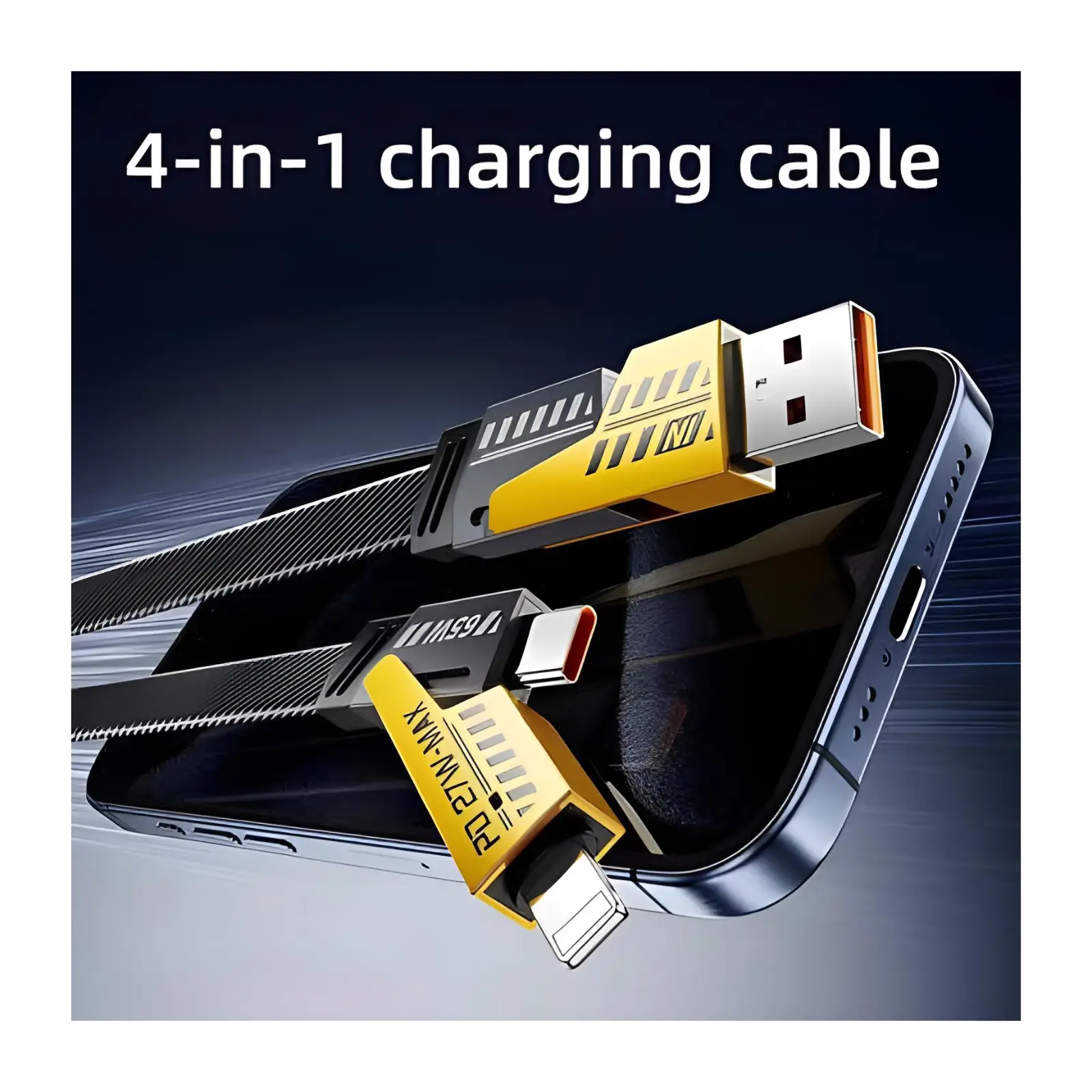 4in1 Cable For Charging And High Speed Data Transfer.