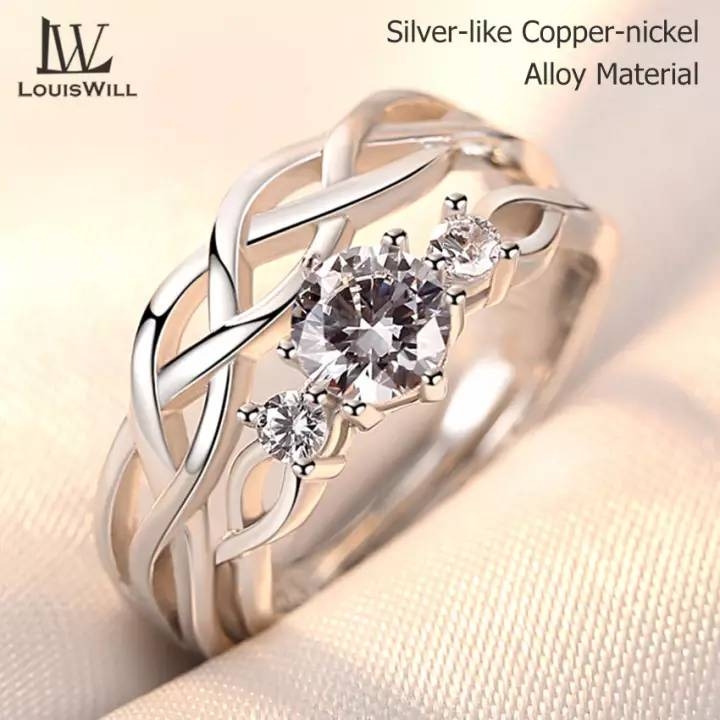 LouisWill Couple Rings Men Women Fashion JewelleryRing Silve