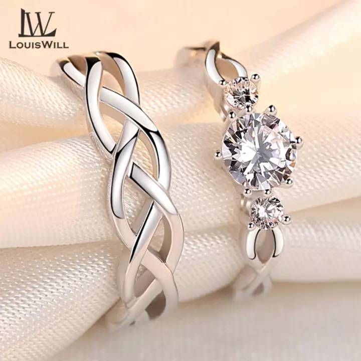 LouisWill Couple Rings Men Women Fashion JewelleryRing Silve