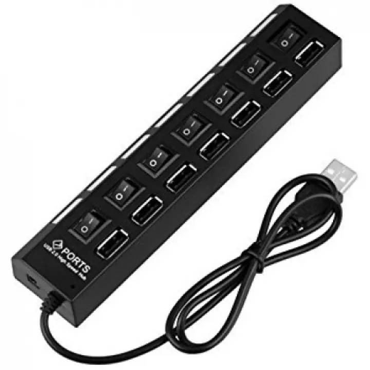 HI SPEED USB Hub 7 Port 2.0 With Button Support