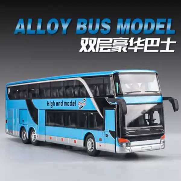 1:30 Scale High simulation Alloy Toys Double Sightseeing Bus Mode