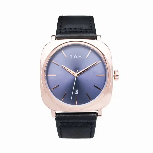 Tomi T-084 Mens Watch Date Quartz Leather Strap MW4774