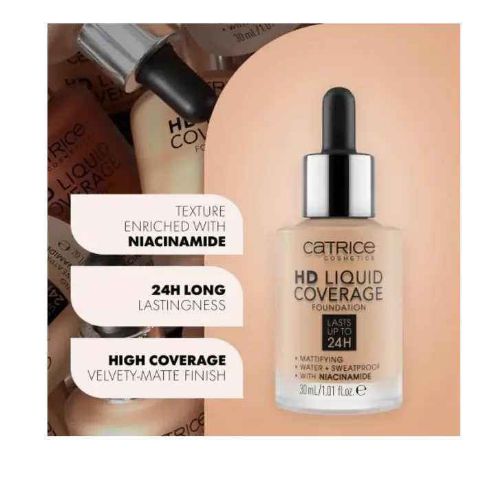 CATRICE HD LIQUID COVERAGE FOUNDATION 30ml