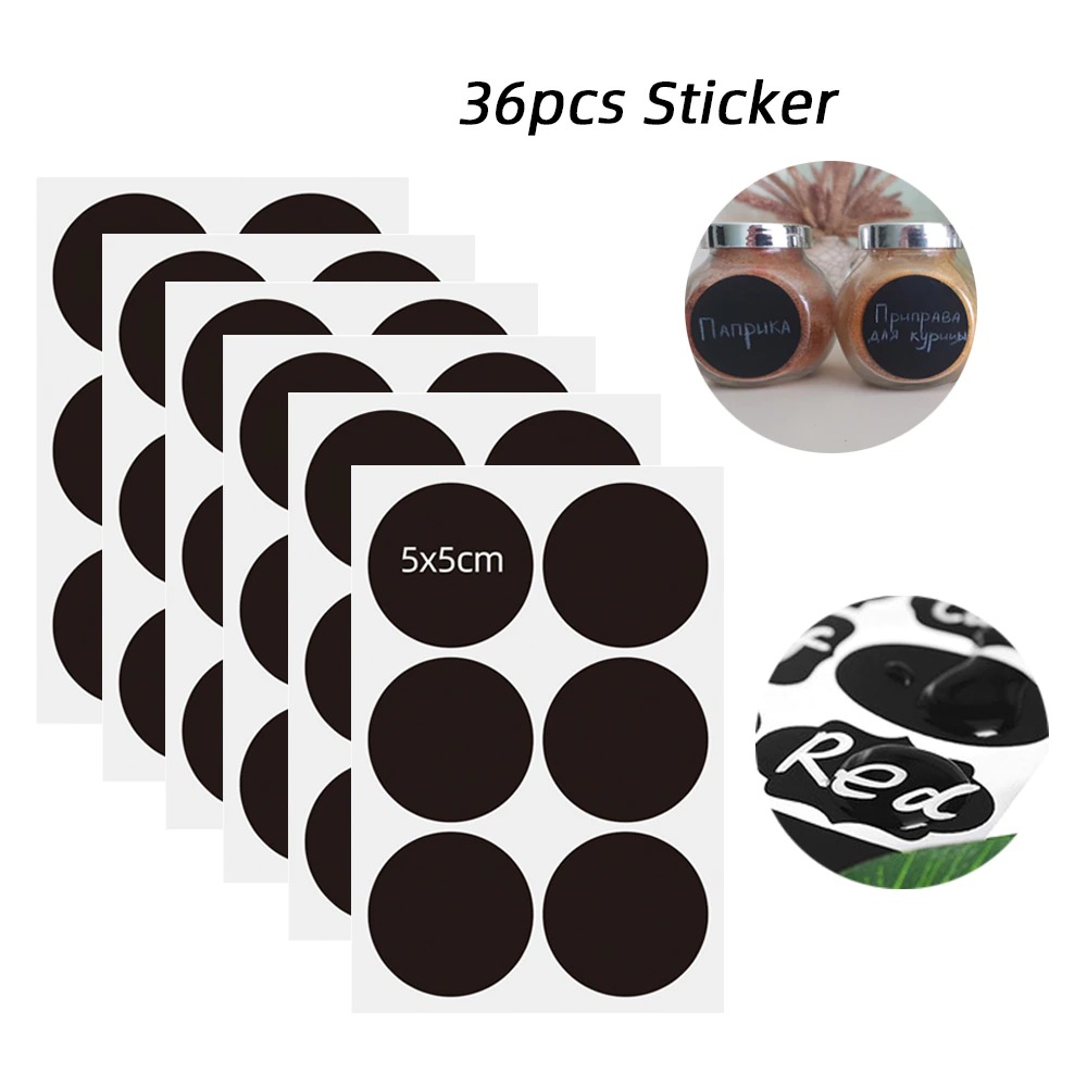 36pcs Removable Spice Sticker Jar Stickers Label Sticker Kitchen Storage Bo