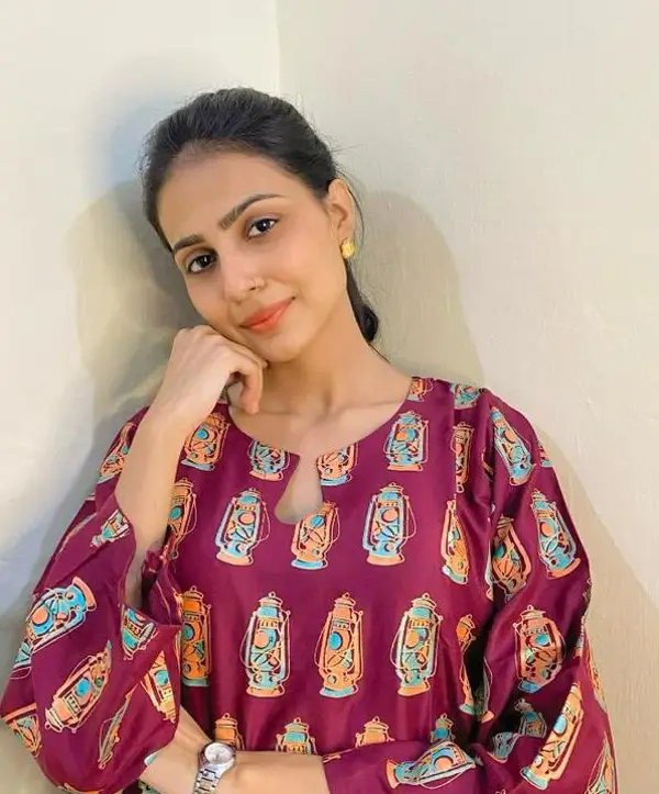 2pcs womens stitched linen printed suit
