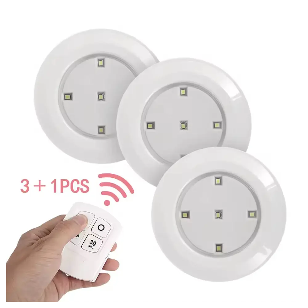 Smart Wireless Remote Control Night Light Decorative Kitchen Closet Staircase Aisle Bathroom Lighting Mini LED Lights