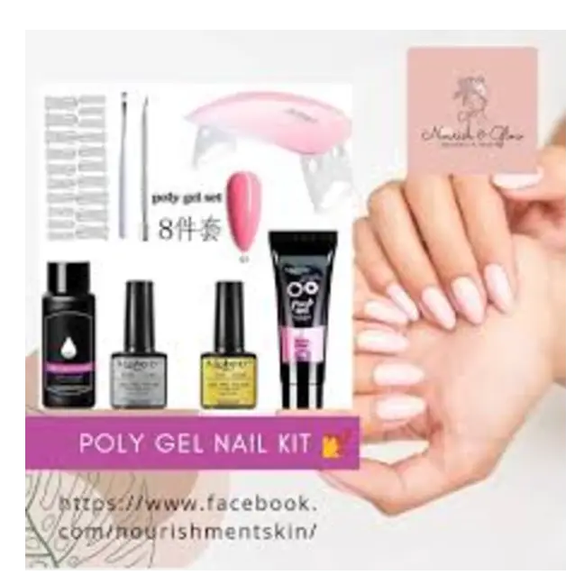 Poly Gel Nail Kit With Led..