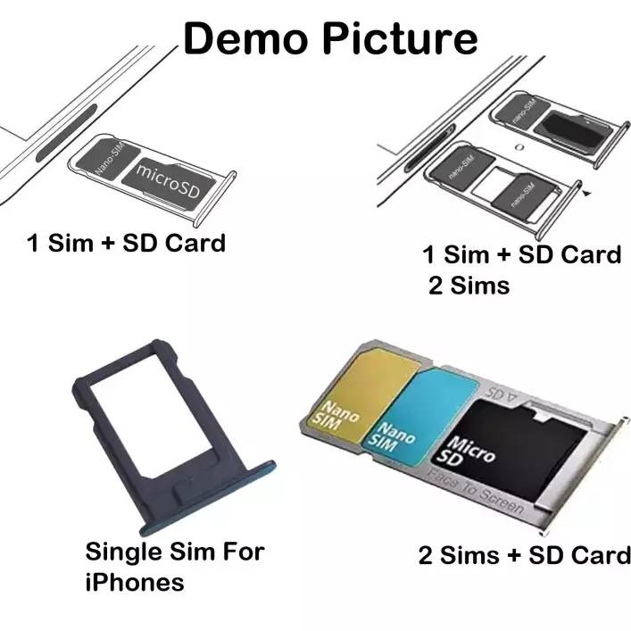 Samsung J5 Prime Black Dual Sim Card Tray And Micro SD Card