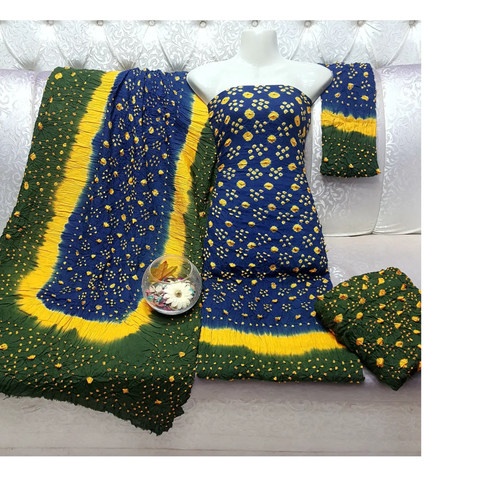 Royal Bahawalpuri Chunri 4PC Lawn Suit  Handcrafted Elegance