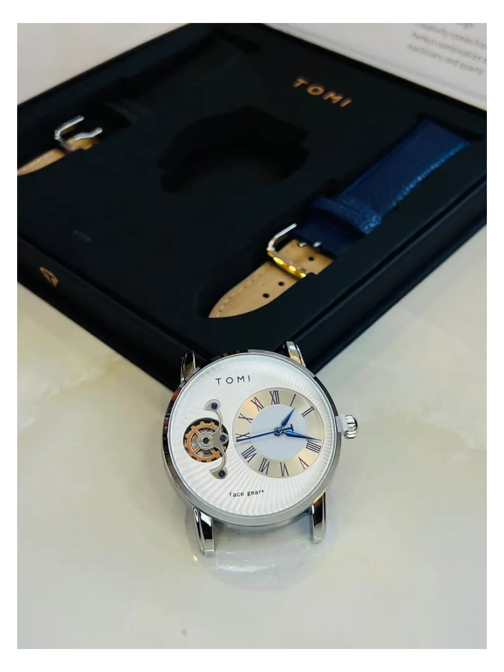 Tomi Face Gear Dual Strap Luxury Business Watch (tomi-104) MM4773