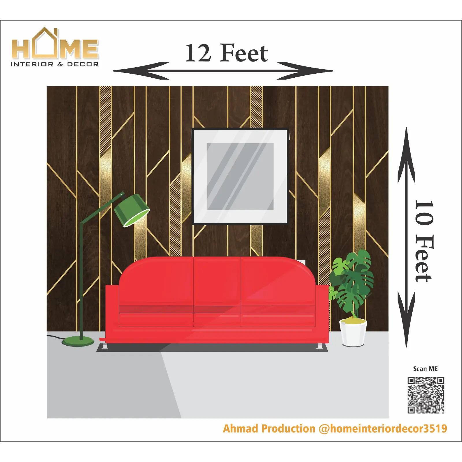3D flex Brown Paneling style ,for Led wall ,lviving room design , bed wall