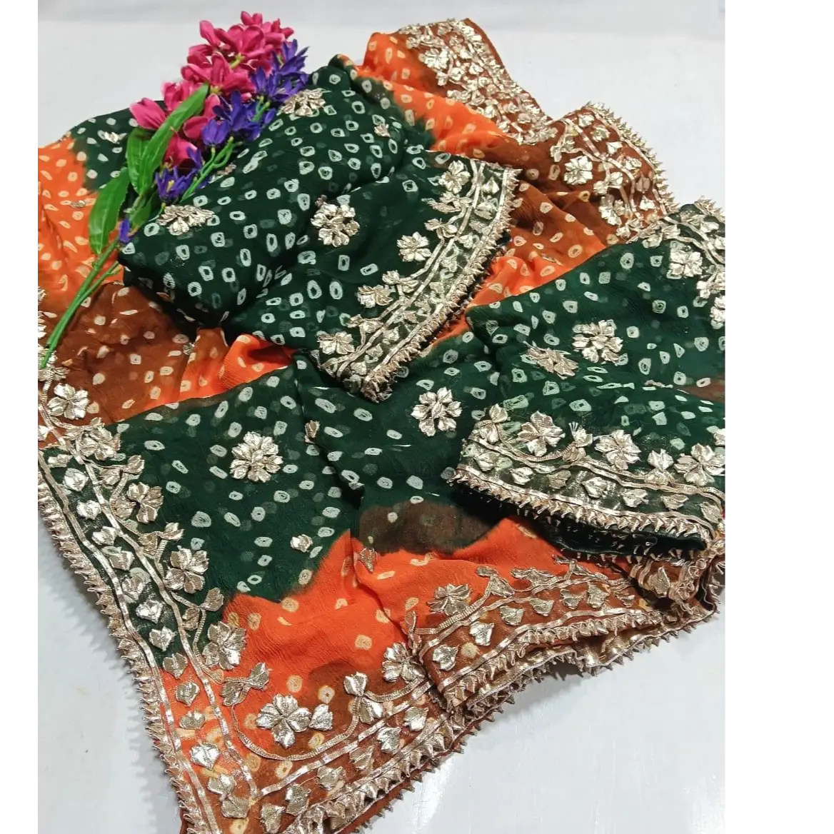 Chunri LCD Gotta 2PC Suit  Pure PK Karinkal Chiffon | Royal Festive Edition