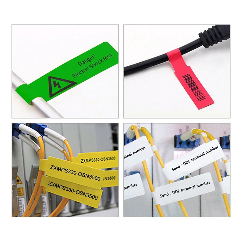 150Pcs/5 Sheets Cable Labels Wire Marking Network Waterproof Laser Printer